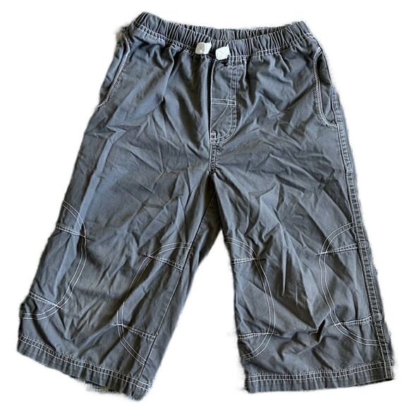 Hanna Andersson Boys 130 Size 8 Long Grey Shorts 13” Inseam - Picture 1 of 11